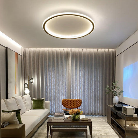 Mikeru 3000K Ceiling Light, 40 cm LED Round Ceiling Lighting, Warm White Ceiling Light, Flush Mount Bathroom Ceiling Lights Without Remote Control for Living Room, Hallway, Bedroom