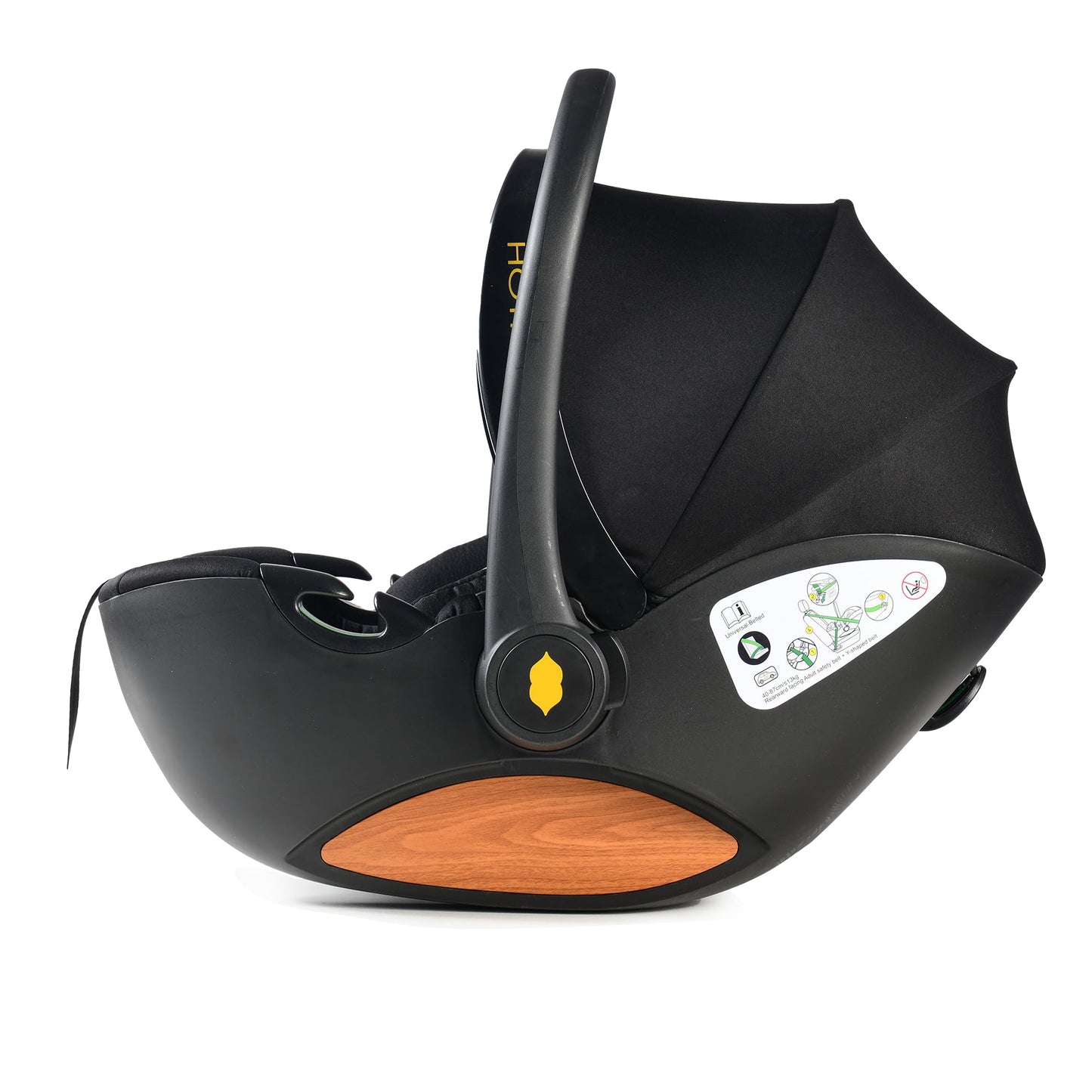 Hot Mom Pram Set with 360° Rotation Function, Combination Pushchair 3-in-1 Equipped with PU Tyres and Faux Leather Seat and Many Other Accessories, Dark Grey