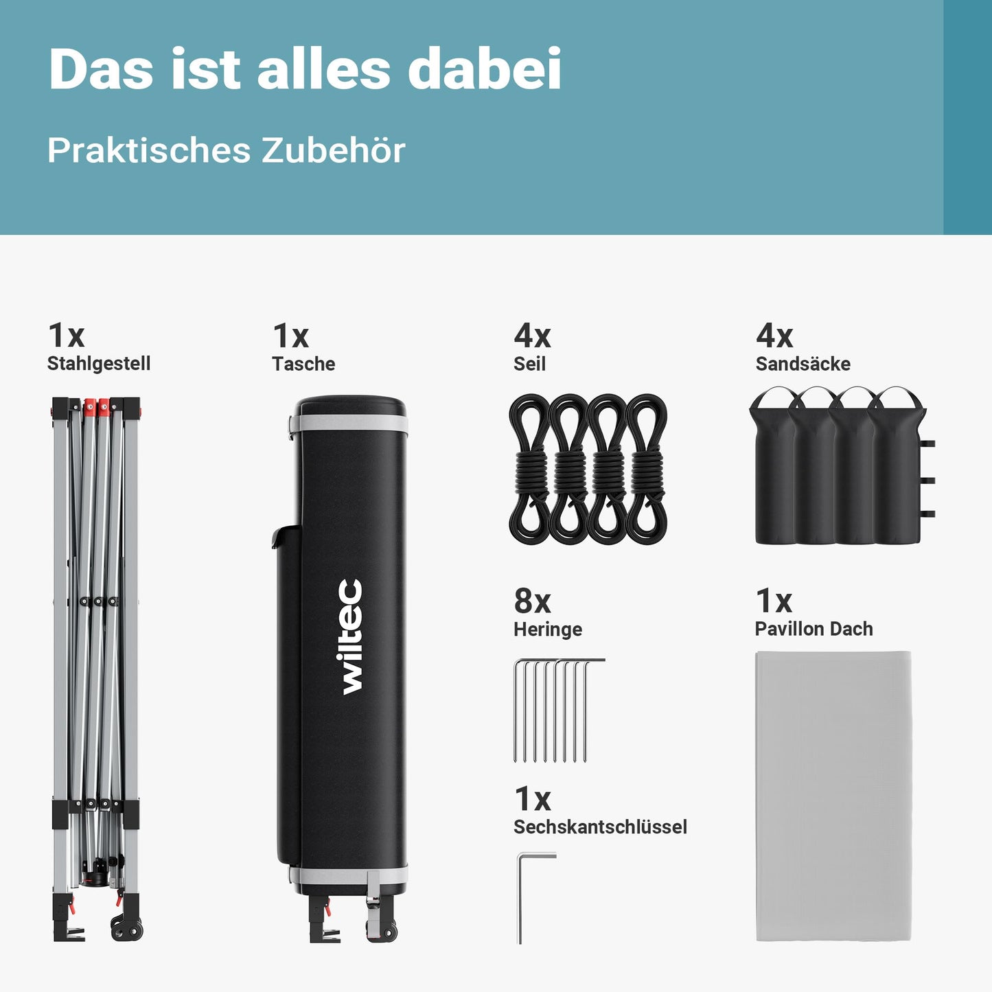 Wiltec Folding Gazebo Mosquito Net 4 x 4 m Beige Garden Gazebo with Wheels and Mosquito Net Party Tent with One Push Technology and Adjustable Legs