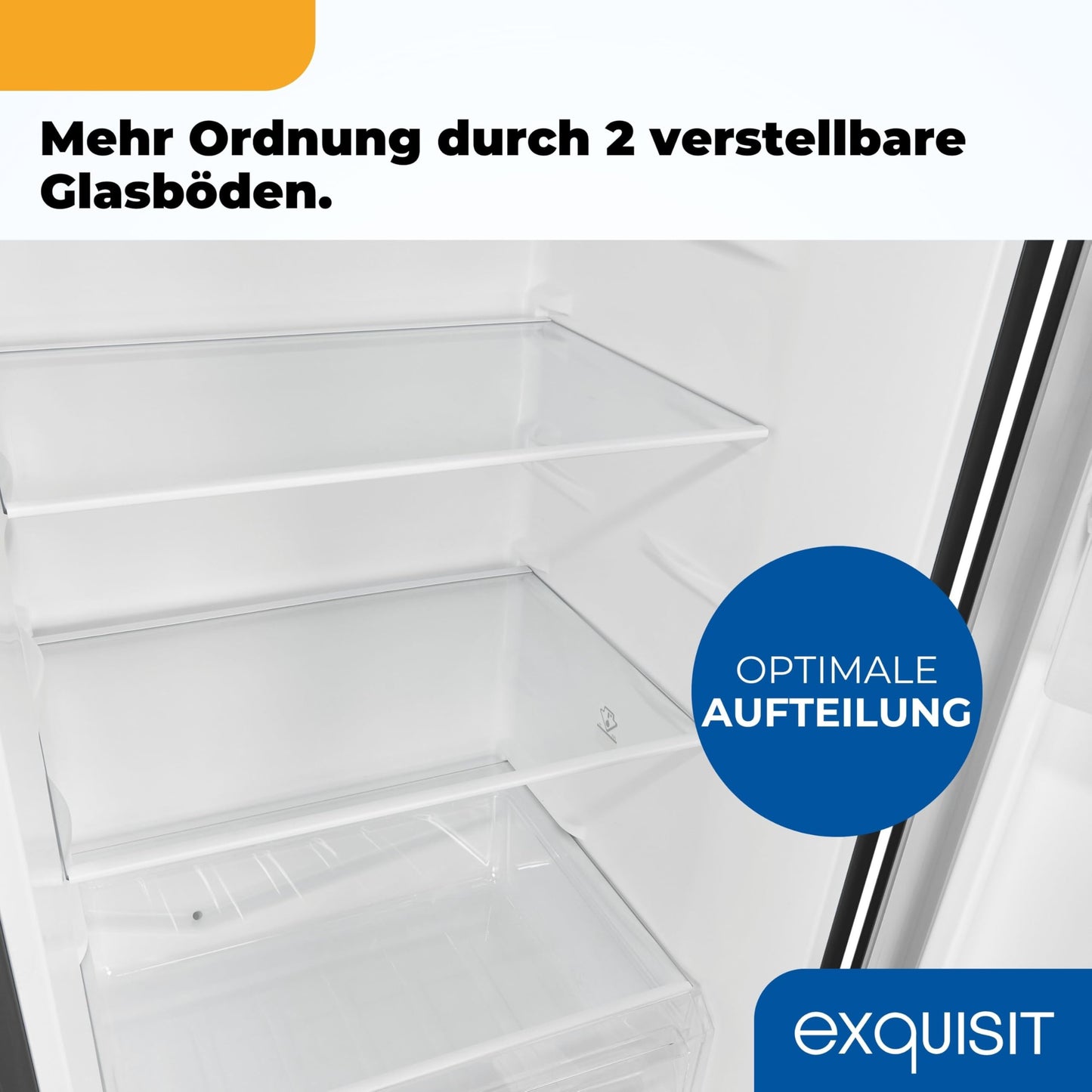 Exquisit Fridge-Freezer, 180 cm Height, Fridge with Freezer, 260 Litres, Water Dispenser, Alarm Function, 4-Star Freezer, KGC5265-70-WS-040D inoxlook-az
