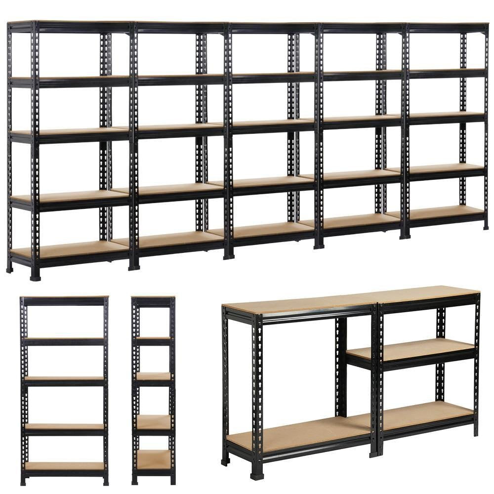 Yaheetech Storage Shelf Heavy-Duty Shelving 150 x 70 x 30 cm 5 MDF Shelves Workshop Shelving Unit 750 kg