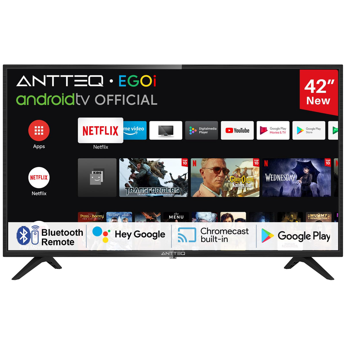 AB50D1 Fernseher 50 Zoll (TV 127 cm), Dolby Audio, LED, Triple Tuner DVB-C / T2 / S2, CI+, HDMI, Mediaplayer per USB, digitaler Audioausgang, incl. Hotelmodus