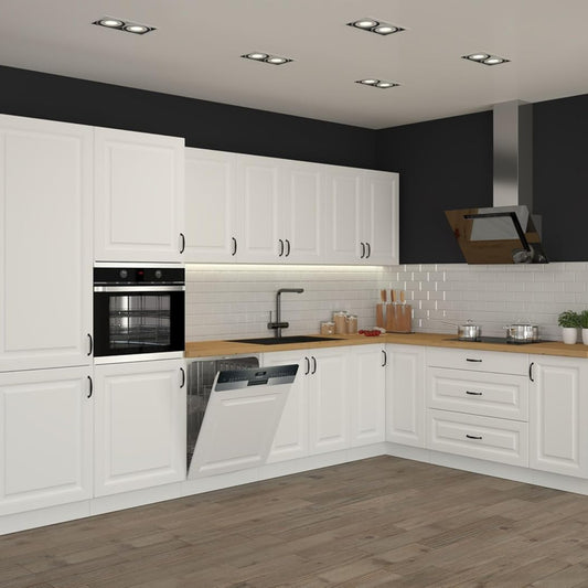 Stilo Country House Kitchen White 350 x 210 cm Fitted Kitchen Corner Kitchen Corner Kitchen