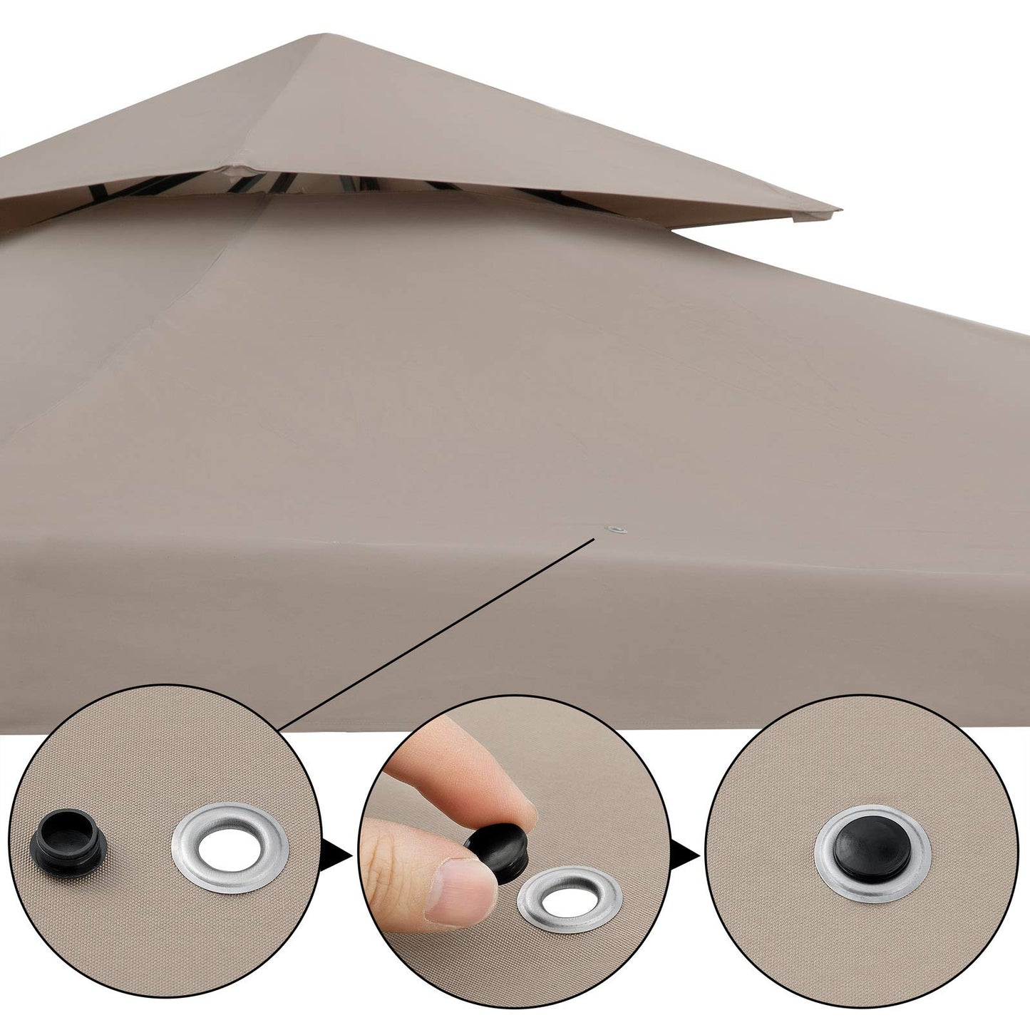 Casaria Lorca Gazebo Garden Tent 3 x 3 m Metal Water-Repellent Luxury