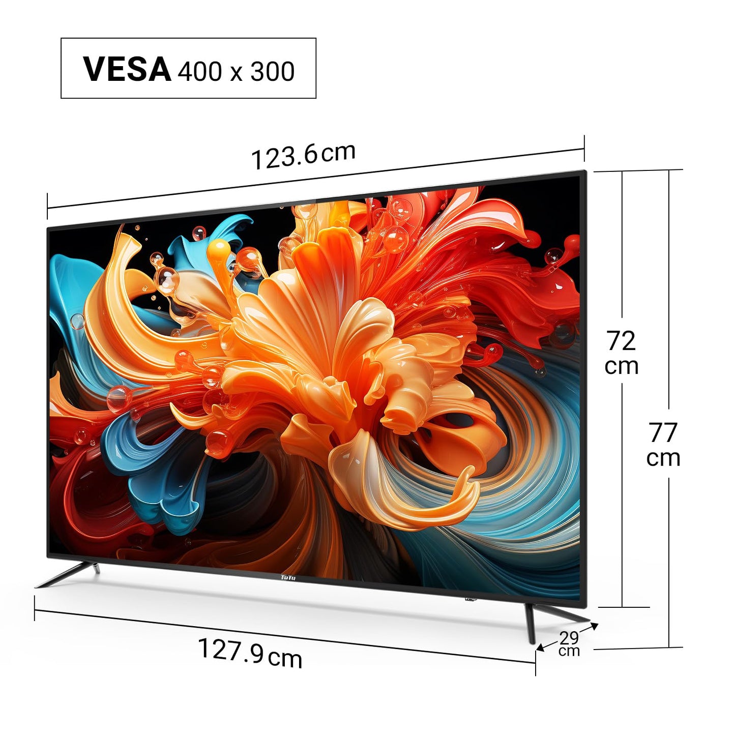 TuTu Smart TV 25 Zoll (64 cm) Full HD VIDAA Fernseher mit WLAN Triple Tuner (DVB-T/T2, DVB-C, DVB-S/S2) APP Store HDMI USB (TUV25FQ1B, 2024)