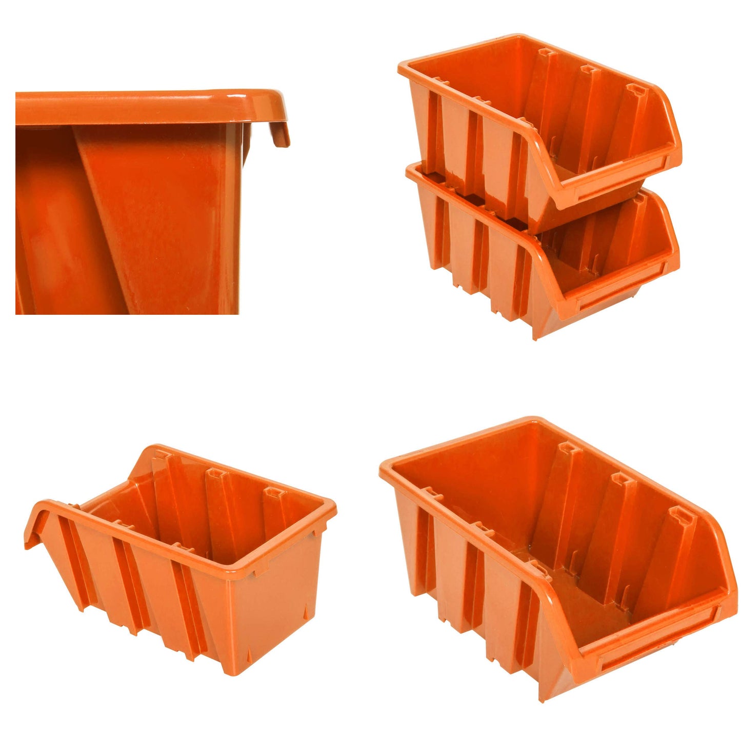 Storage System Wall Shelf 1152 x 390 mm | Pack of 55 | Stacking Boxes Storage Boxes | Extra Strong Wall Plates | Shelf Expandable | Workshop Shelf Storage Shelf Workshop Wall Shelf Boltless Shelf