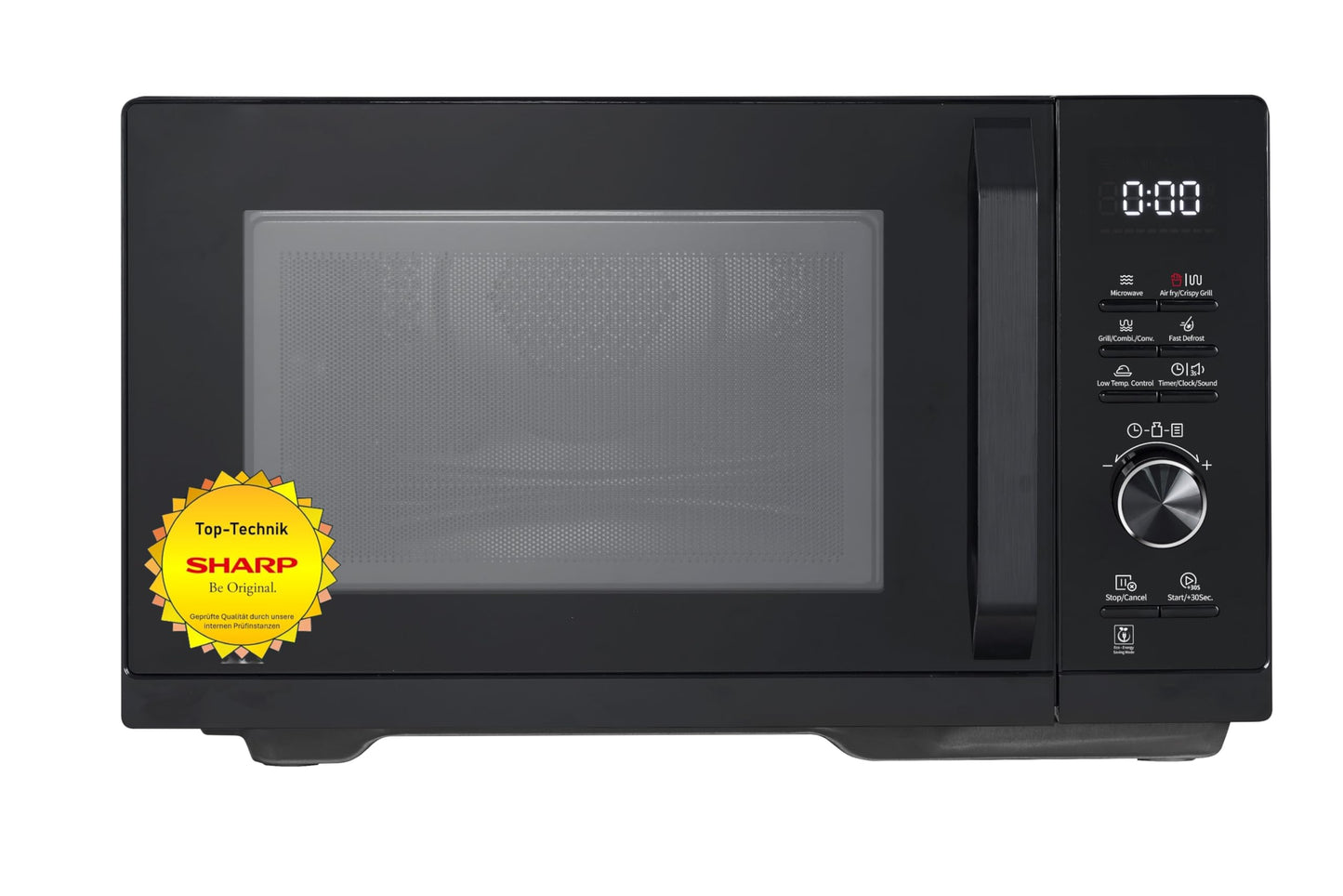 Sharp R843INW 3-in-1 microwave with hot air, grill and convection / 25 L / 800 W / 1000 W grill / 2500 convection / 10 automatic programs / pizza program / metal turntable (30 cm) / silver