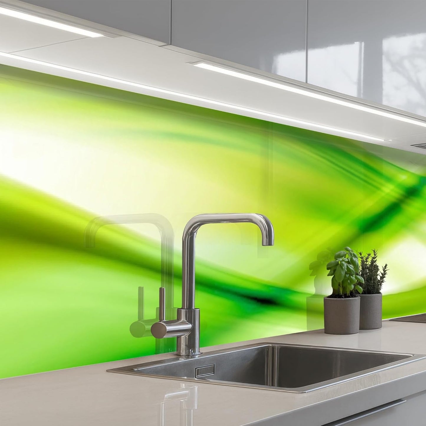 Splash Guard Kitchen Back Wall 60 x 80 cm Kitchen Washable Self-Adhesive Kitchen Wall Kitchen Front Kitchen Back Wall Protection Lavender - Purple - Flowers - Natural