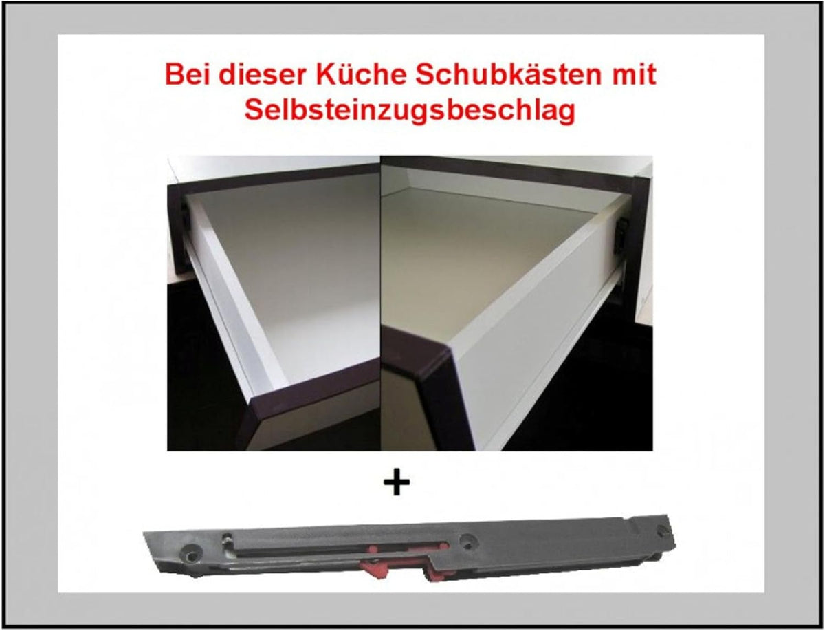 Bianca Corner II Kitchen Unit, 210 x 330 cm, High-Gloss Grey