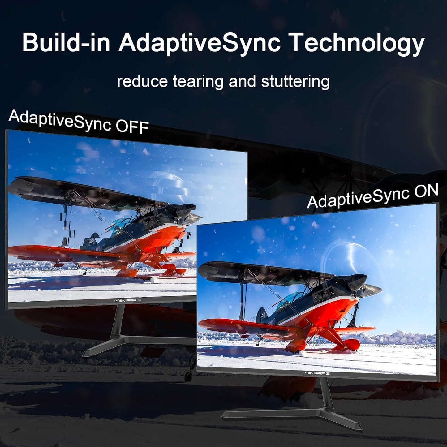 Minifire Curved Monitor 27 Inch 100Hz, PC Screen with Speaker -1500R FHD (1920 x 1080p) VA Panel, MPRT 1ms, sRGB110%, Less Blue Light, HDMI 1.4, Type-C 2.5W, Supports VESA - Black