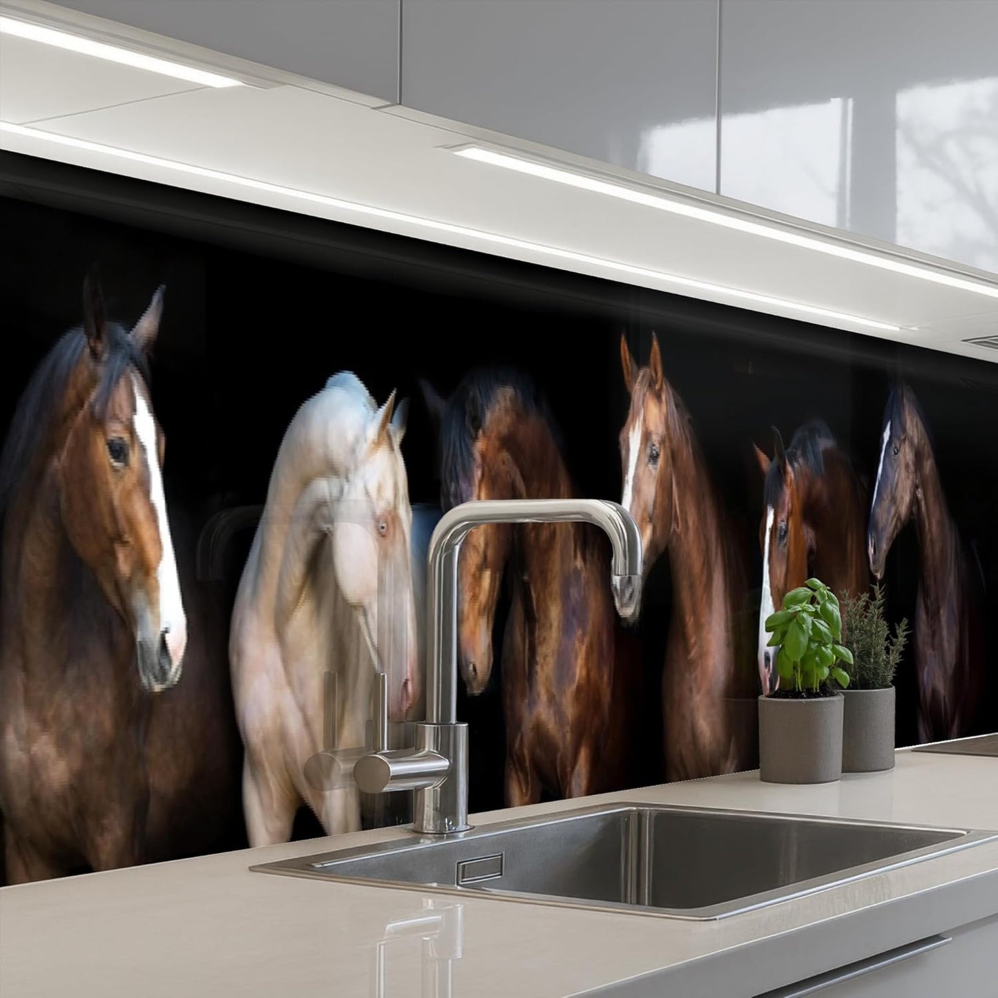 Back Wall Kitchen 60 x 80 cm Back Wall Protection Self-Adhesive Splash Guard Kitchen Back Wall Kitchen Front Kitchen Self-Adhesive Kitchen Back Walls Black - Marble - Gold - Nerf
