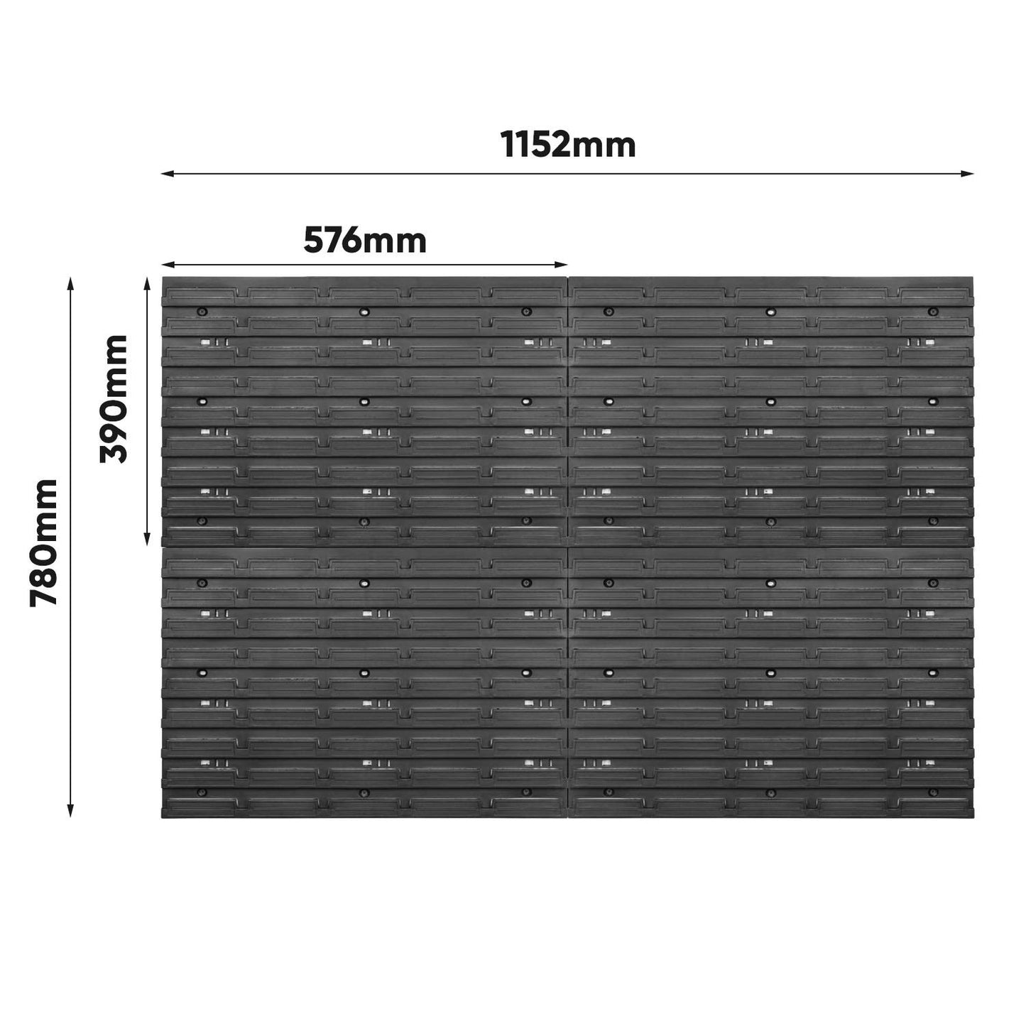 PAFEN Wall Shelf Stacking Boxes – 1152 x 780 mm – 114 Pieces Boxes Storage System Tool Hole Wall Chute Rack (Red)
