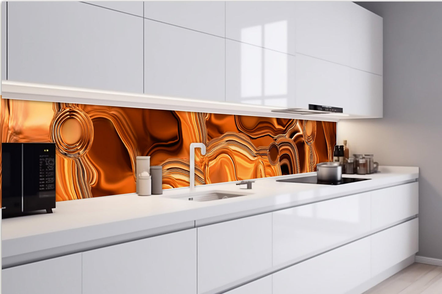 Küchenrückwand Folie selbstklebend HOLZLATTEN | Klebefolie - Dekofolie - Spritzschutz für Küche | Made in EU - 260 cm x 60 cm