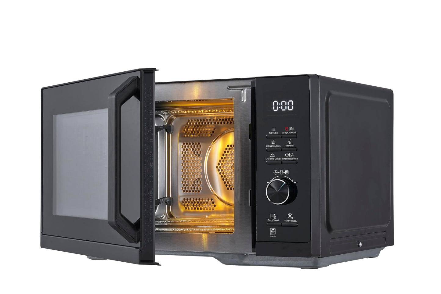 Sharp R843INW 3-in-1 microwave with hot air, grill and convection / 25 L / 800 W / 1000 W grill / 2500 convection / 10 automatic programs / pizza program / metal turntable (30 cm) / silver