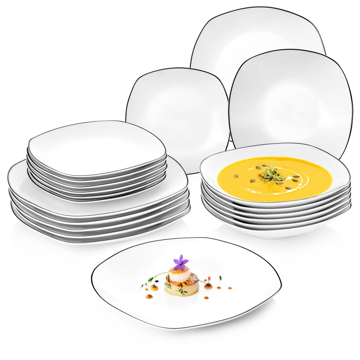 Sänger Bilgola Black Lines Complete Dinner Set