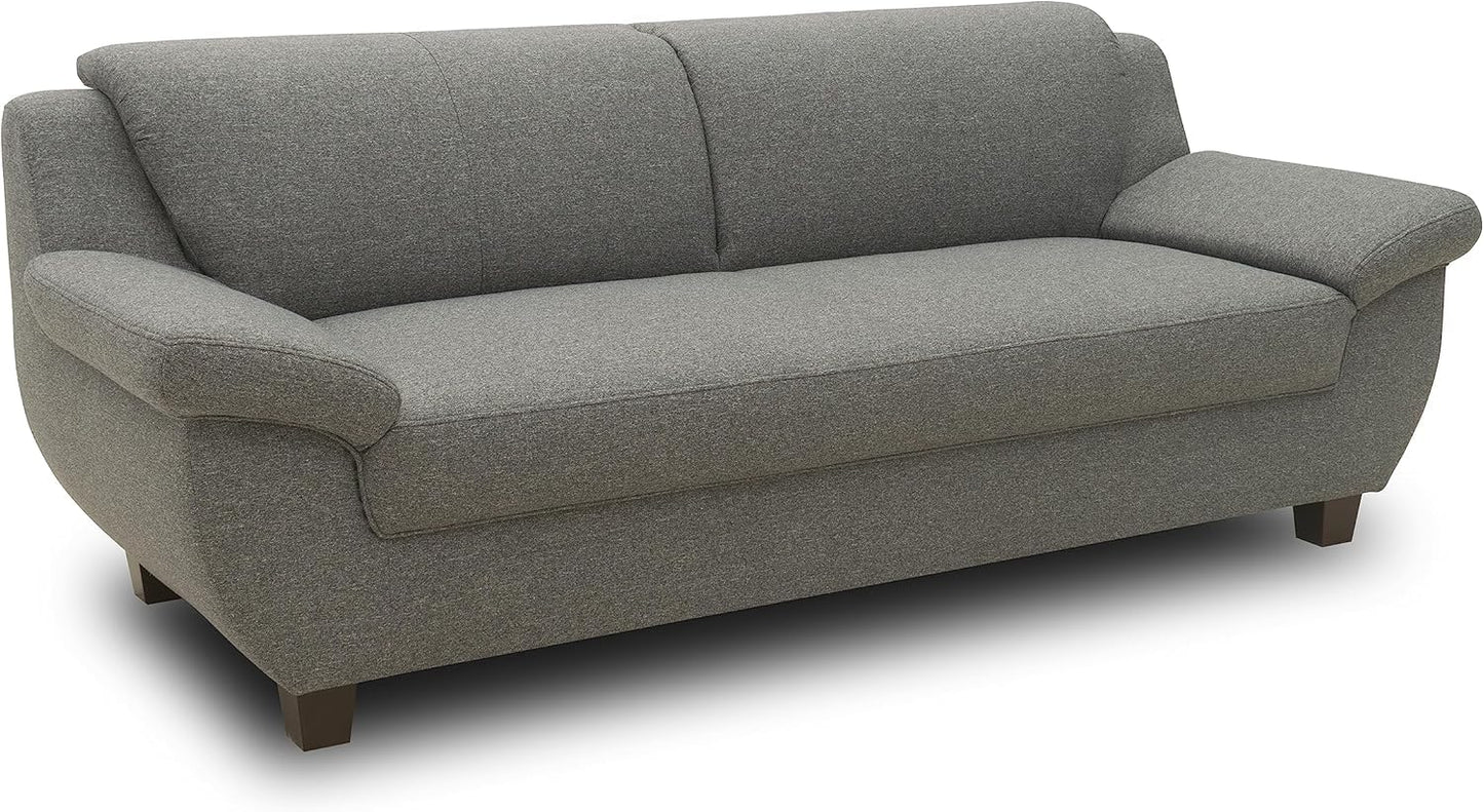 DOMO. collection Panama 3-Seater Sofa 3-Seater Couch Set 3-2-1 Anthracite 207 cm