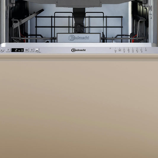 Bauknecht BK4UB14BN7A0X Undermount Dishwasher, 60 cm, ActiveDry Automatic Door Opening System, Delay Start, MultiZone, Separate Top or Bottom Basket Sink, Cutlery Drawer, Flexible Loading