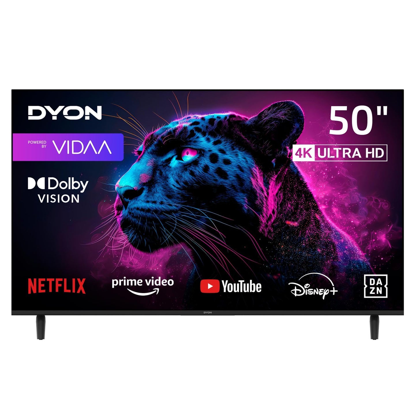 DYON Movie Smart 43 VX TV, 43 inches (108 cm), Full HD Smart TV, HD Triple Tuner (DVB-C/-S2/-T2), App Store, Prime Video, Netflix, YouTube, DAZN, Disney+ (Model 2023)