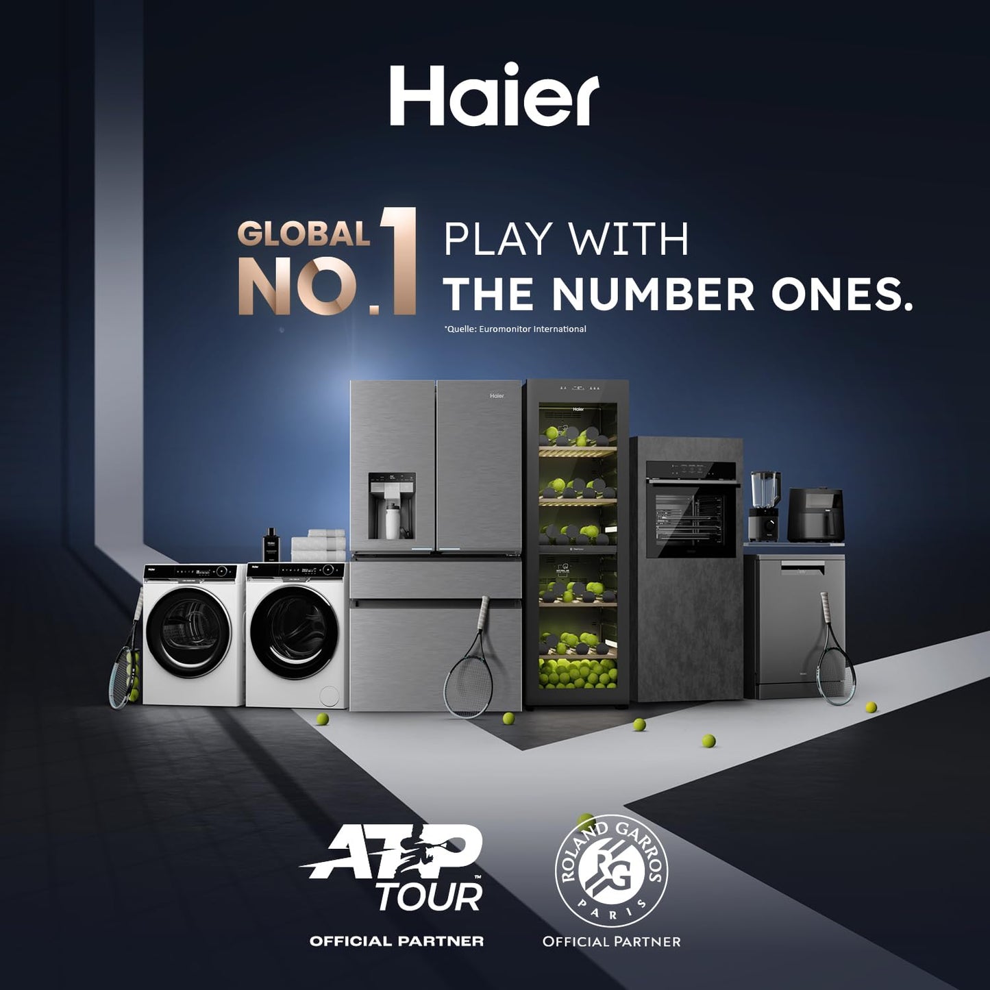 Haier Wine Fridge 50 Series 3 HWS34GGH1 I Wine Climate Cabinet for 34 Bottles I Modern Wine Fridge with UV Glass Door & 5 Wooden Shelves I Wine Cooler with Wi-Fi & Touch Display I Low Vibration