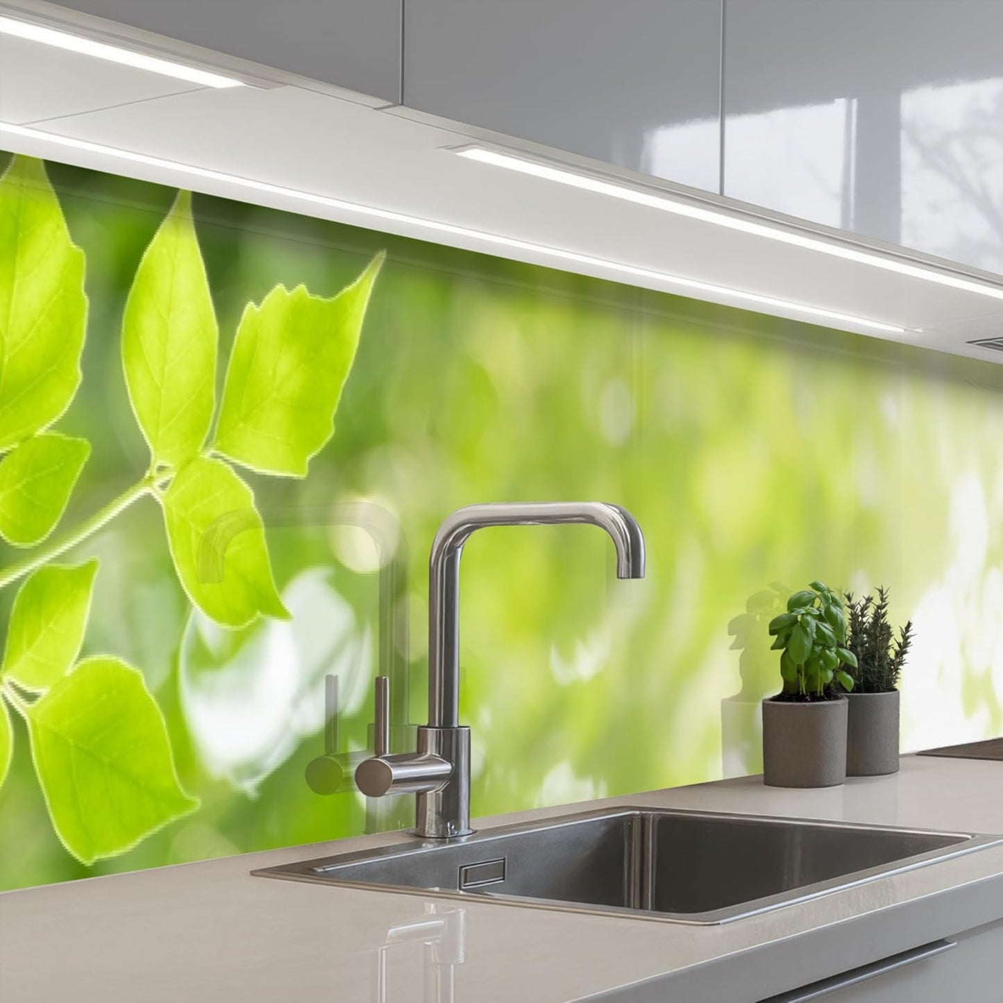 Splash Guard Kitchen Back Wall 60 x 80 cm Kitchen Washable Self-Adhesive Kitchen Wall Kitchen Front Kitchen Back Wall Protection Lavender - Purple - Flowers - Natural