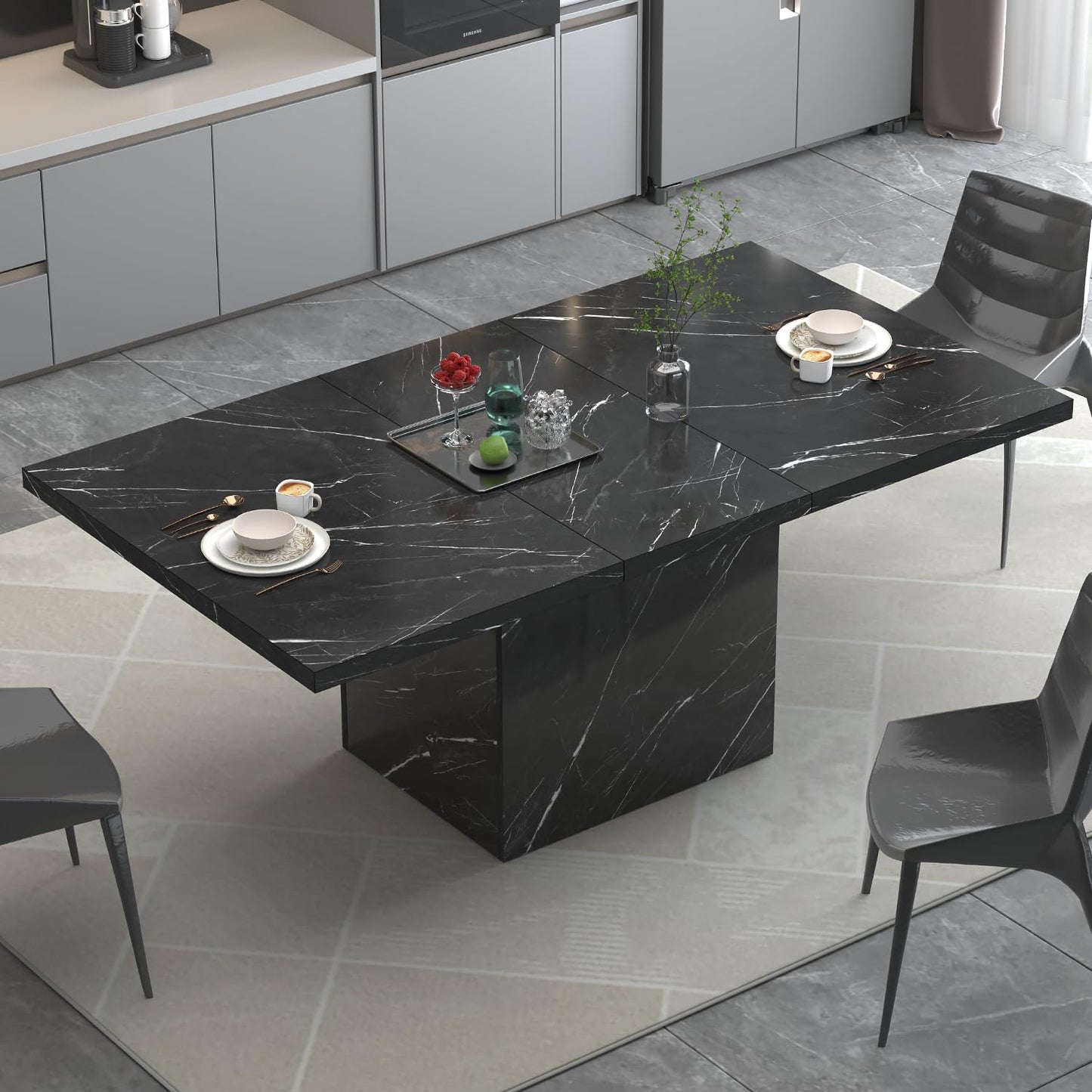 HSH Modern Black Dining Table1