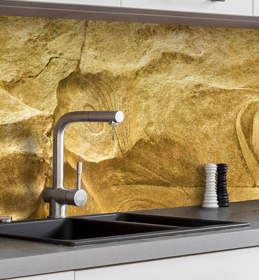 MyMaxxi Küchenrückwand Folie selbstklebend matt - einfache Montage ohne Bohren 0,4mm stark Versteift - Motiv Mauer 04-60cm hoch - Spritzschutz Küche Klebefolie - Stein Ziegel 60 x 60cm