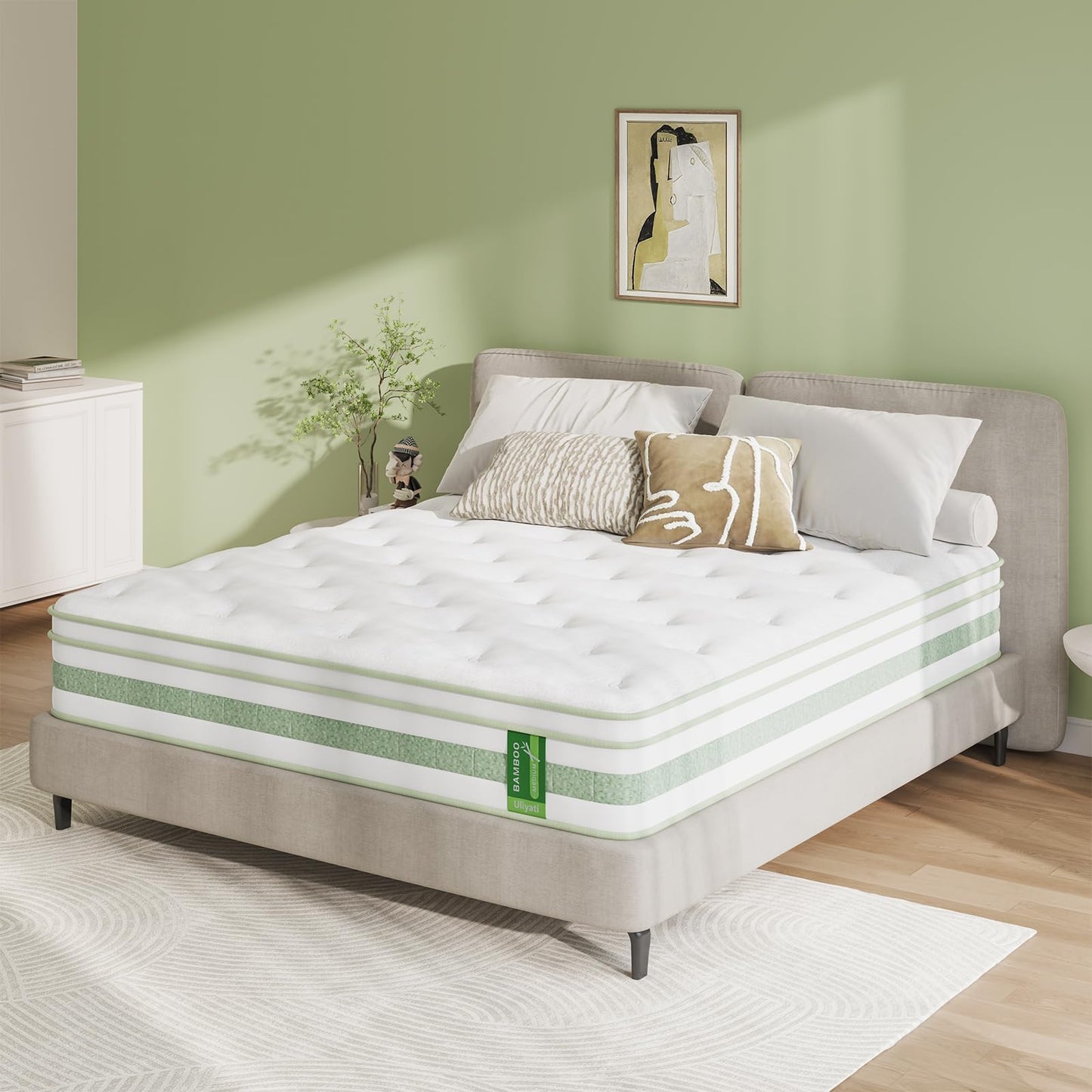 Mattress 140 x 200 cm, 25 cm Height Pocket Spring Mattress, Oeko-Tex Certified, Orthopaedic Spring Mattress, Ergonomic Rolled Mattress H3 Medium Firm