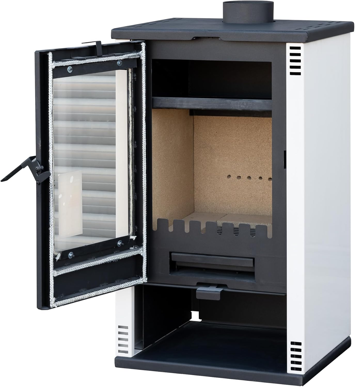 ALAZ K10M Fireplace Wood Stove White 10 kW Fireplace Heating Stove Permanent Burning Stove Wood Stove Fireplace Wood Stove Fireplace Fireplace Wood