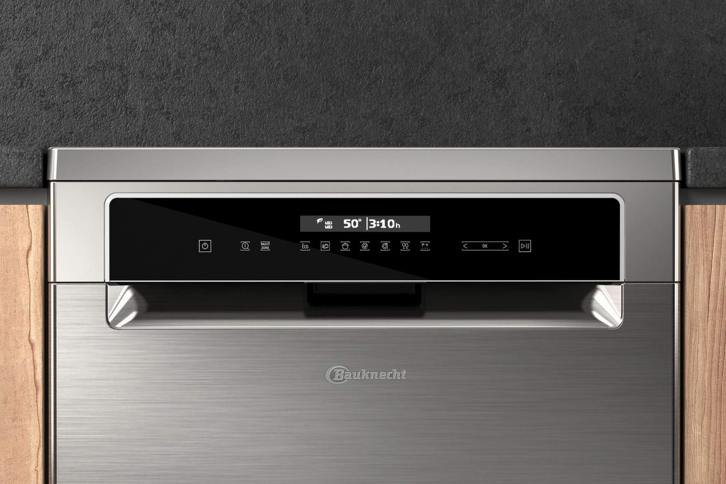 Bauknecht BFP 5O41 PLT X Freestanding Dishwasher 60 cm / 14 Place Settings / 10 Standard Programmes and 1 Sensor Program / PowerClean / ActiveDry / ProComfort Cutlery Drawer / Full Water Protection