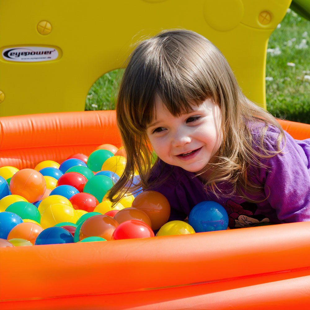 LittleTom Bälle für Bällebad - 6cm Plastik Bälle Kinder Spielbälle - Babyball zum Greifen - Plastikbälle für Bällchenbad Hüpfburg Bällepool Baby Spielzeug Set für Trampolin Spielzelt Laufstall