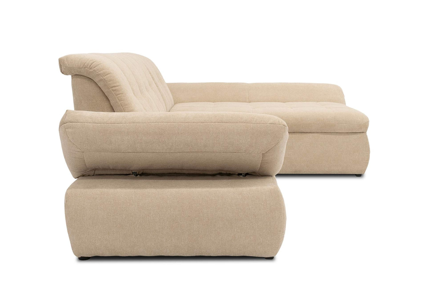 DOMO. collection Moric Corner Sofa, L-Shaped, Corner Sofa, L-shaped, 300 x 172 x 80 cm (W x D x H), Beige