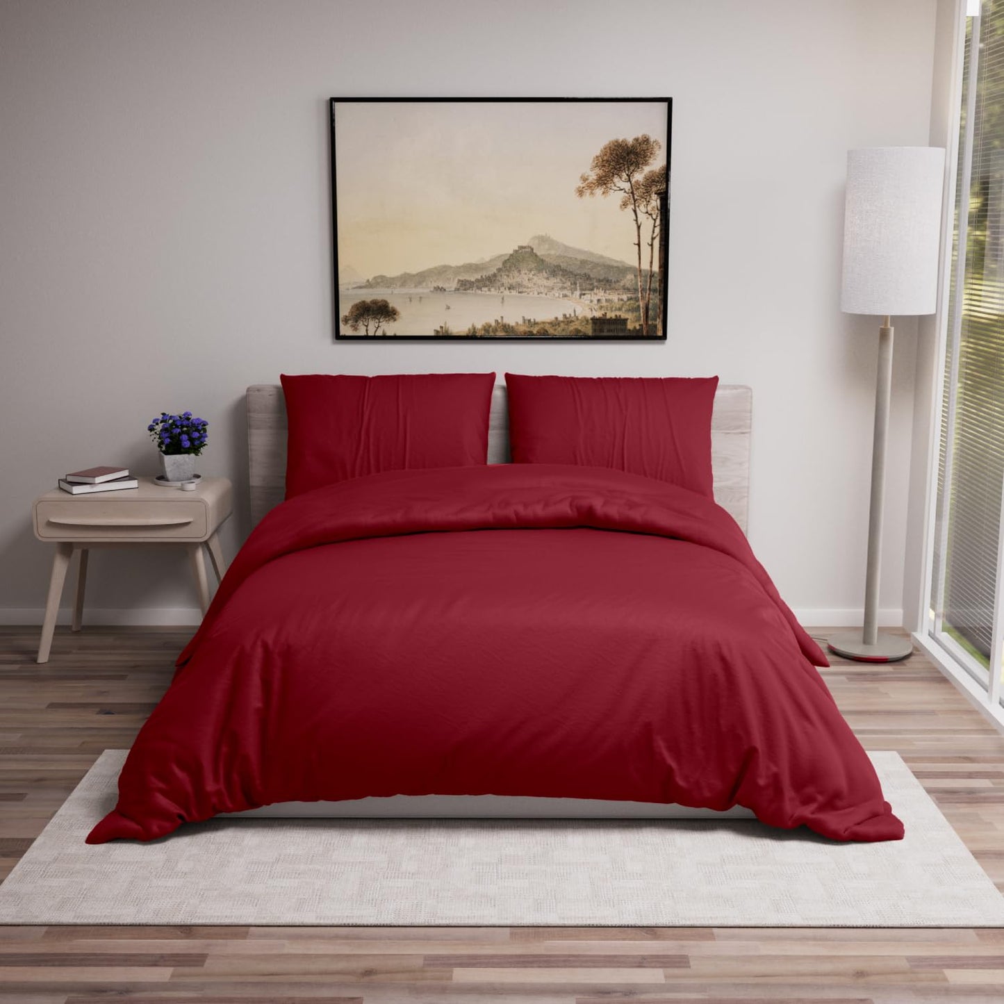 Dreamzie - Bed Linen 155 x 220 cm Set Green - Duvet Cover with 2 Pillowcases 80 x 80 cm - Soft and Easy Care Microfibre - Oeko-Tex