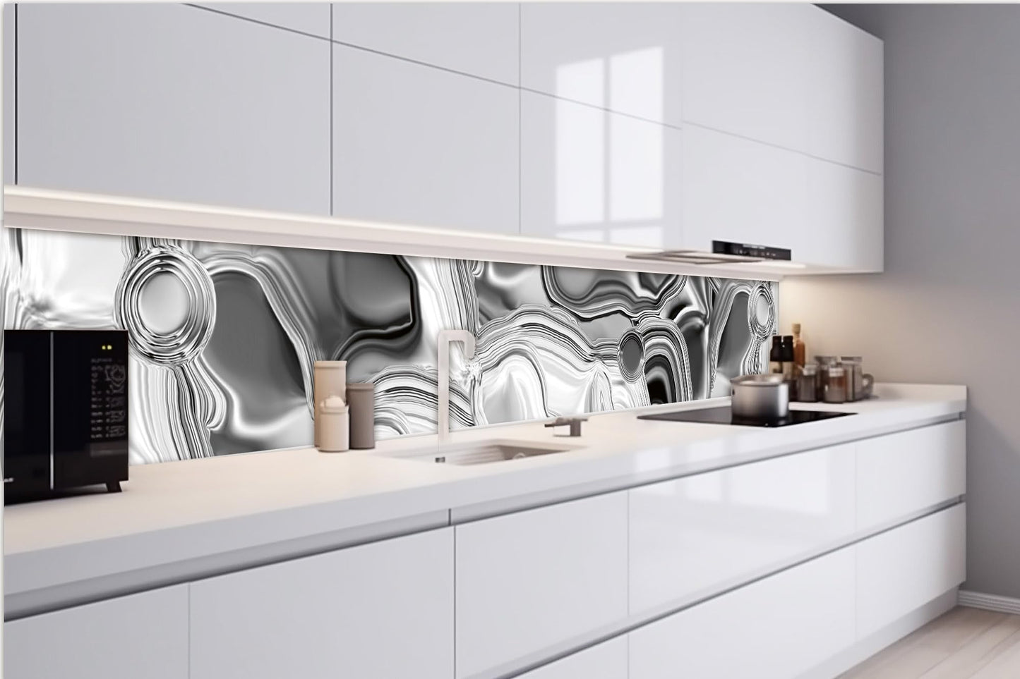 Küchenrückwand Folie selbstklebend HOLZLATTEN | Klebefolie - Dekofolie - Spritzschutz für Küche | Made in EU - 260 cm x 60 cm