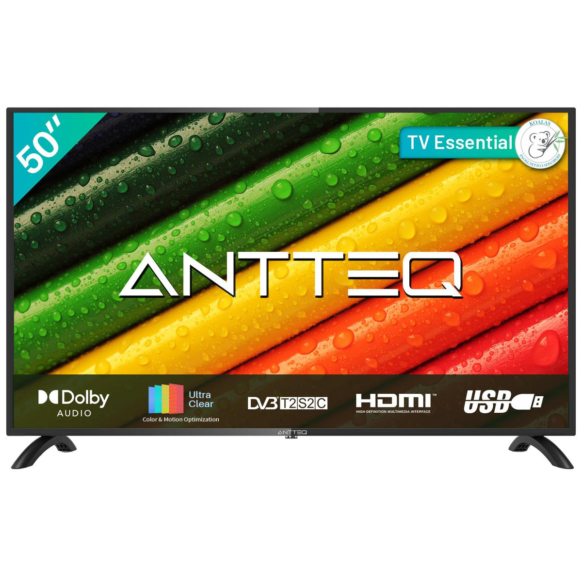 AB50D1 Fernseher 50 Zoll (TV 127 cm), Dolby Audio, LED, Triple Tuner DVB-C / T2 / S2, CI+, HDMI, Mediaplayer per USB, digitaler Audioausgang, incl. Hotelmodus