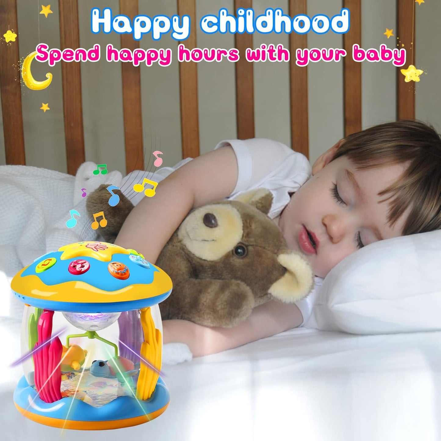 Baby Toy Girls Boy Rotating Projector 12 18 Months with Music/Light Children's Toy from 1 2 Years Children Baby Toy Gift Early Learning for Toddler