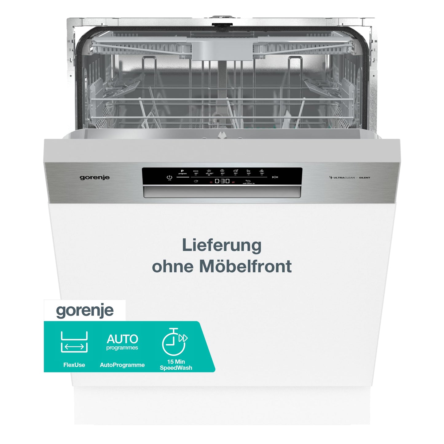 Gorenje GV642C65 Dishwasher/Built-in Unit Front Not Included / Made in EU 60 Width / 14 Place Settings / 6 Programmes / TotalDry / Total AquaStop / SpeedWash / XXL Stainless Steel / Energy Efficiency