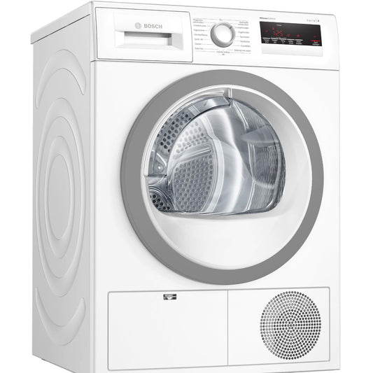 Bosch Series 6 WQG235D00 Heat Pump Dryer for 8 kg of Laundry, A+++, 176 kWh/Year, AutoDry, Anti Vibration Design, Sensitive Drying System, Environmentally Friendly Coolant, White