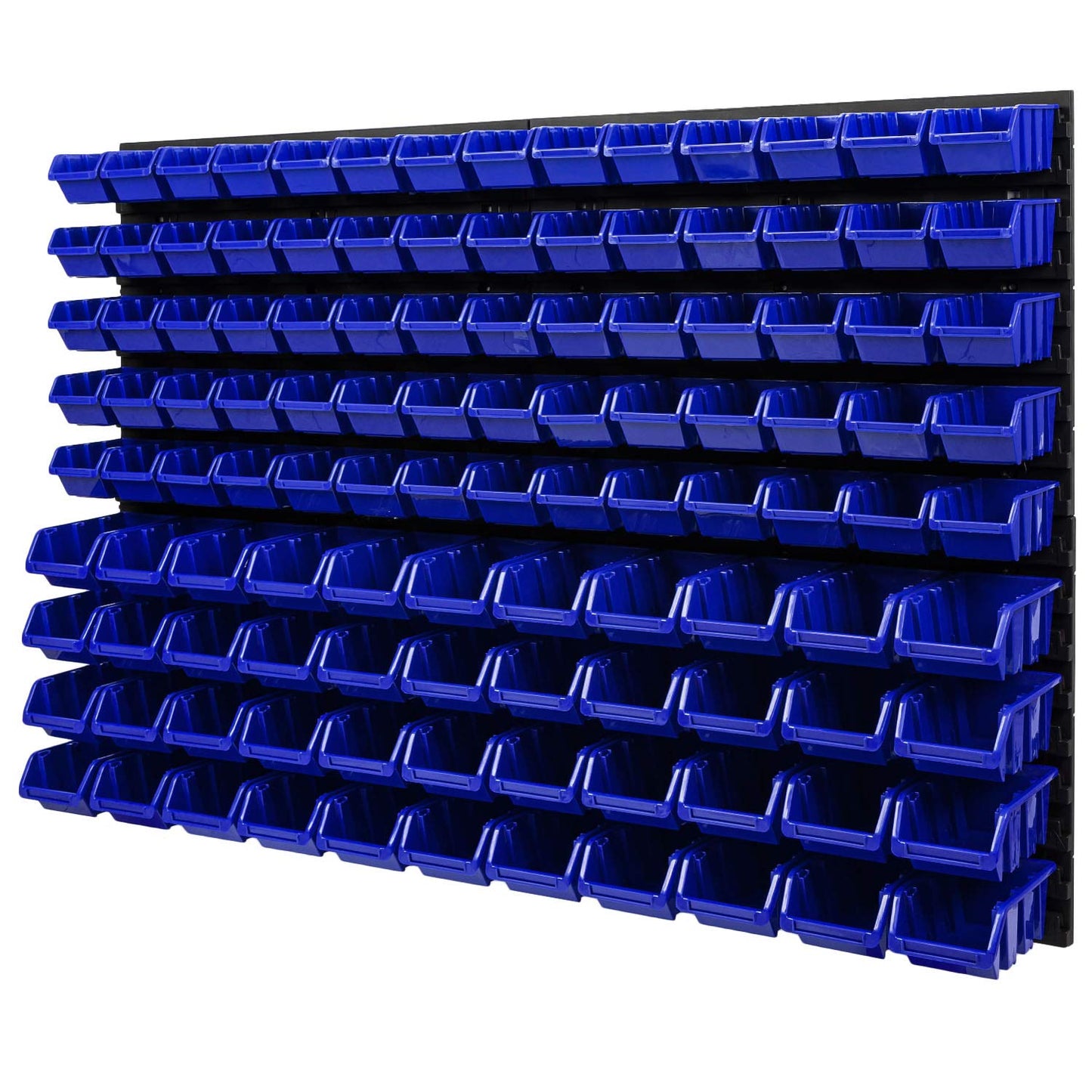 PAFEN Wall Shelf Stacking Boxes – 1152 x 780 mm – 114 Pieces Boxes Storage System Tool Hole Wall Chute Rack (Red)
