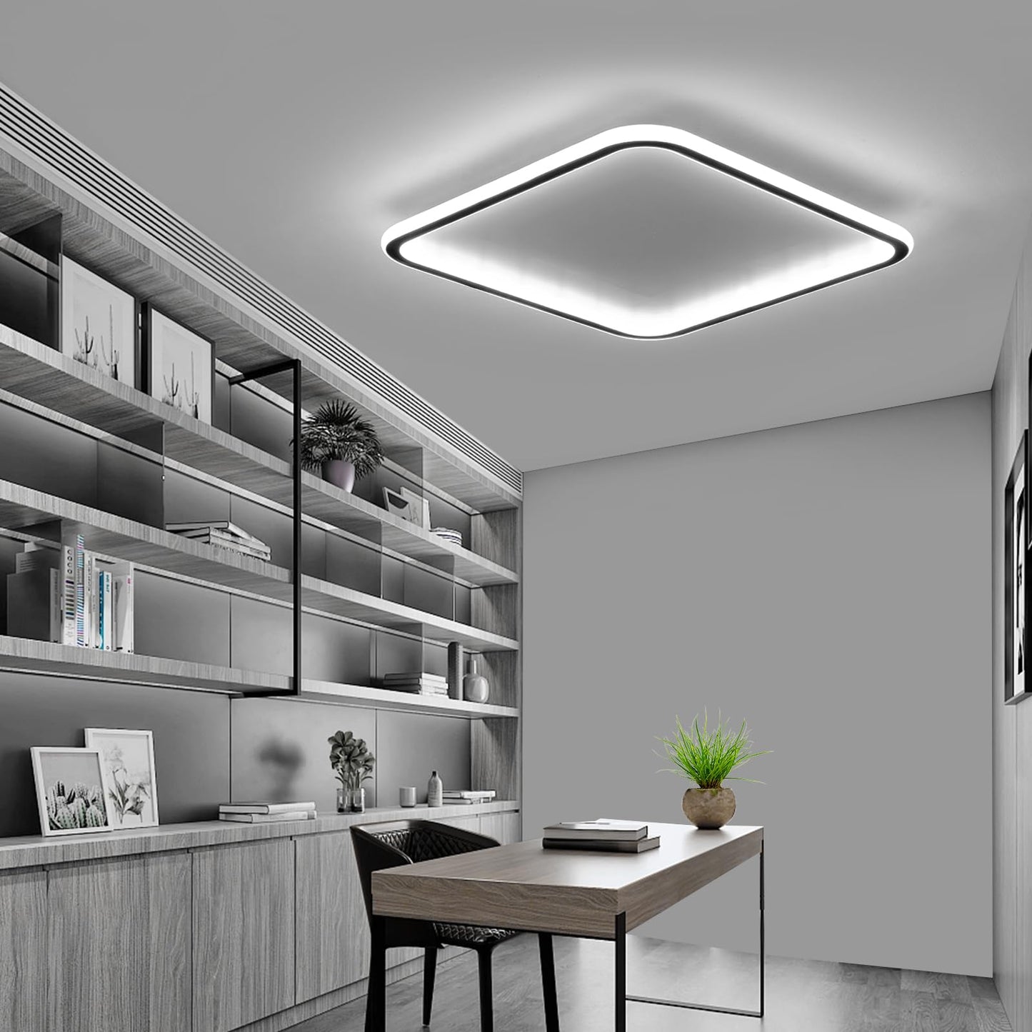 Mikeru 3000K Ceiling Light, 40 cm LED Round Ceiling Lighting, Warm White Ceiling Light, Flush Mount Bathroom Ceiling Lights Without Remote Control for Living Room, Hallway, Bedroom