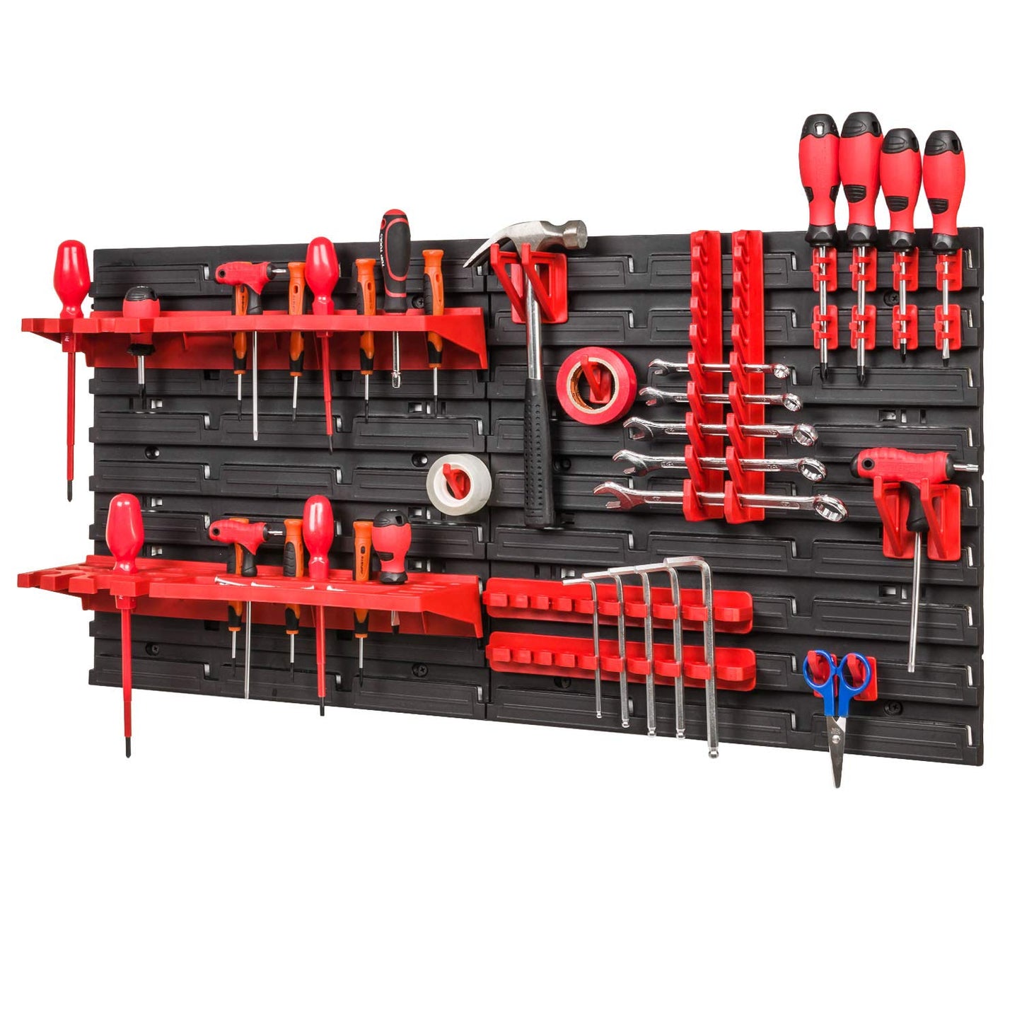 PAFEN Storage System Tool Wall 772 x 780 - Set Tool Holder and Stacking Boxes - Wall Shelf Workshop Shelf Chute Rack