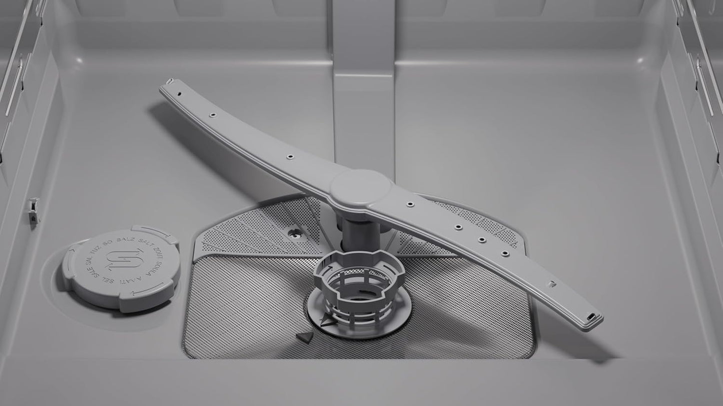 Siemens SN43HS03TE iQ300, Dishwasher Undermount 60 cm, Cutlery Basket, Confirmed Hygiene Performance, SmartStart, Upper Basket Height Adjustable, VarioSpeed, Program Assistant, aquaStop, Brushed Steel