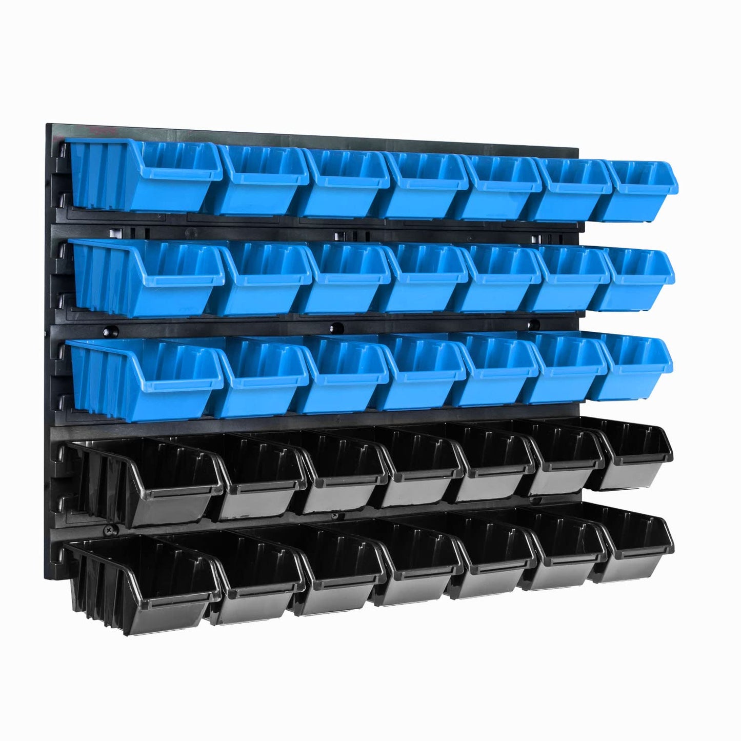 botle Storage System Wall Shelf 576 x 390 mm, Pack of 35 Boxes, Stacking Boxes, Storage Boxes, Extra Strong Wall Plates, Expandable Shelf, Workshop Shelf, Storage Shelf, Workshop Wall Shelf, Boltless