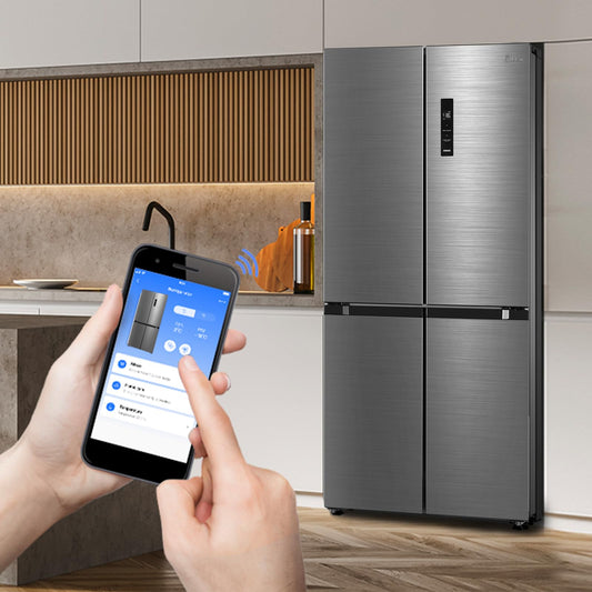 Midea MDRF632FIE28 Multi Door Fridge/Freezer Combination / 177.5 cm Height / 83.3 cm Width / 65.3 cm Depth / NoFrost / 295 kWh per Year / 305 L Fridge Capacity / 169 L Freezer Capacity / Plasma Pure /