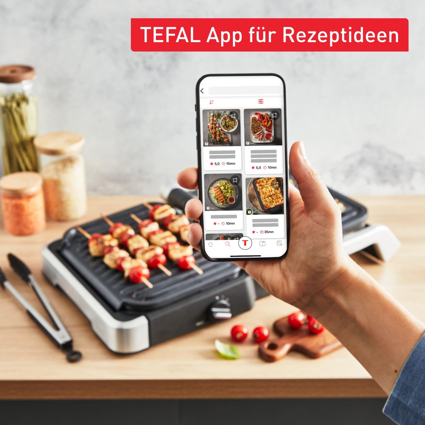 Tefal OptiGrill Elite XL Kontaktgrill, 16 Programme, Digitales Display mit Garstufenanzeige, abnehmbare XL-Platten, Grillboost-Funktion, intuitive Bedienung, Elektrogrill, Edelstahl, GC760D12
