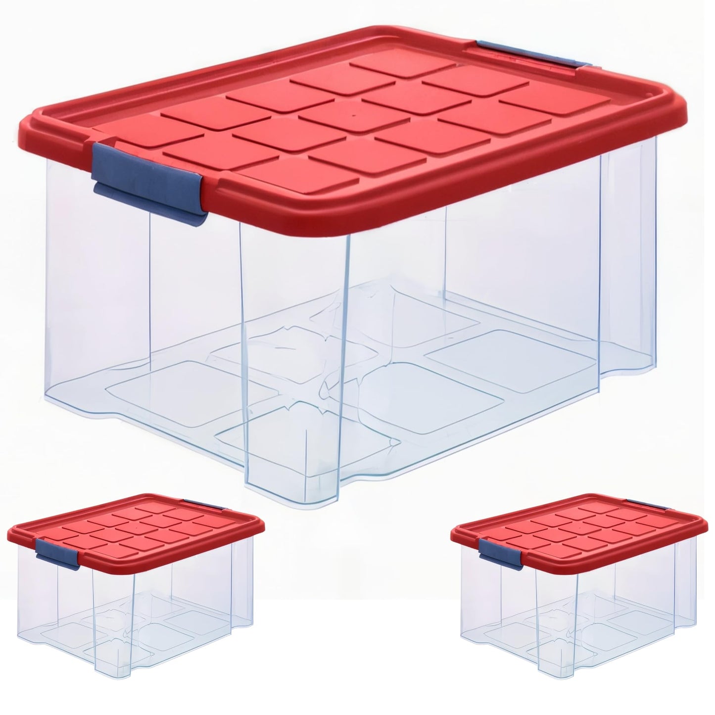 ARTECSIS 2 x Plastic Storage Boxes M, 15 L - 40 x 29 x 21 cm, Storage Box with Lid, Euro Box, Stackable