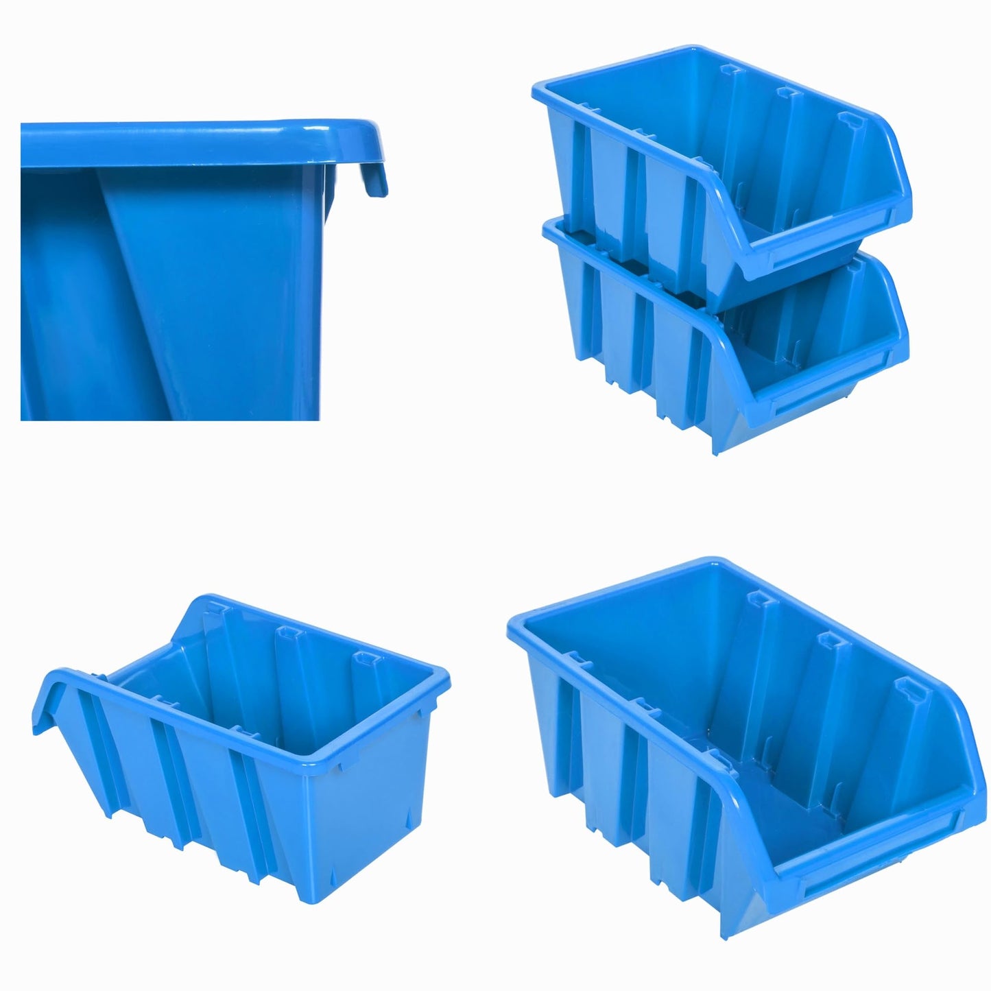 Storage System Wall Shelf 770 x 780 mm | Pack of 82 | Stacking Boxes Storage Boxes | Extra Strong Wall Plates | Shelf Expandable | Workshop Shelf Storage Shelf Workshop Wall Shelf Boltless Shelf