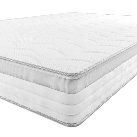 Amazon Basics Pocket Sprung Mattress with 7 Zones, Medium Firm (H3), 140 x 200 x 21.5 cm, White