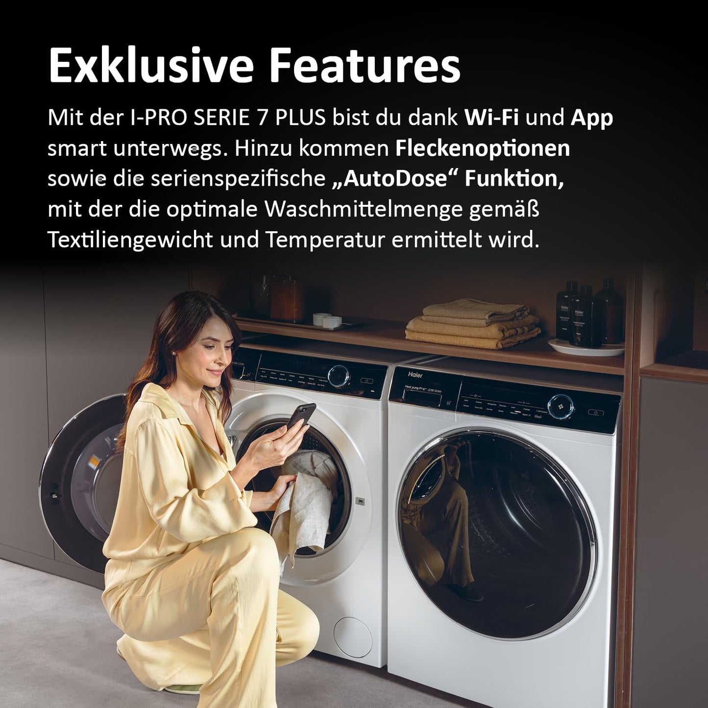 Haier Smart Front-Loading Washing Machine 10 kg I I-PRO Series 7 Plus HW100-BD14979U1 I Washing Machine with A-Efficiency, 1,400 rpm & Quiet Direct Drive I App, Self-Cleaning System & Full Water