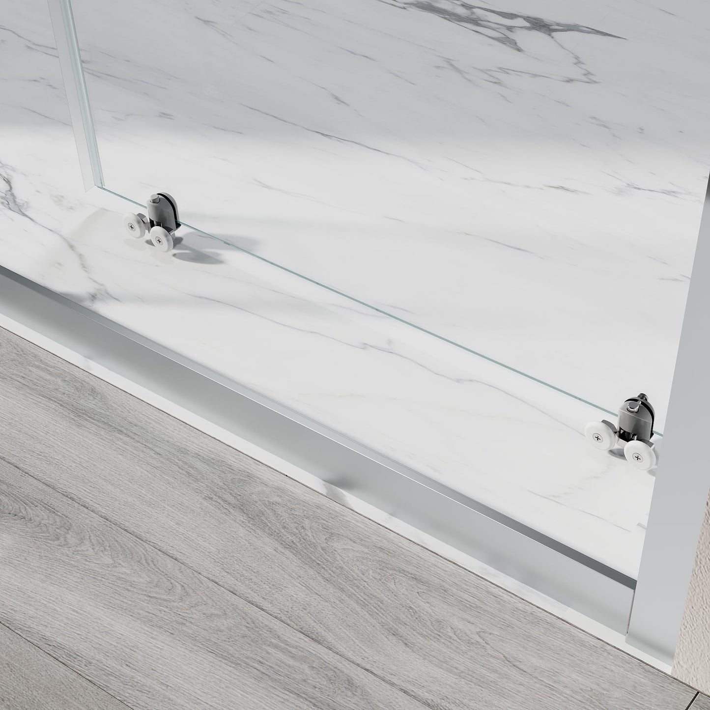 SONNI Sliding Shower Door 120 cm Shower Enclosure Glass Sliding Door Height 185 cm Clear Glass Shower Screen Shower Cubicle