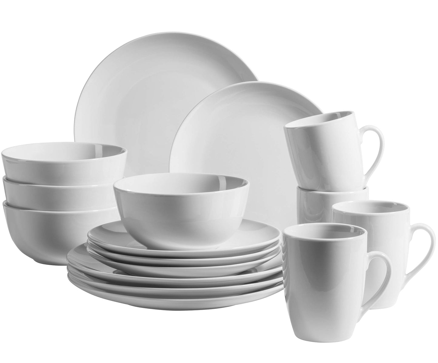 MÄSER 931523 Barca Geschirr-Set für 6 Personen, 30-tlg. Kombiservice, Porzellan, Weiß